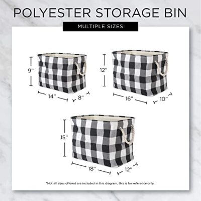 Bone Dry Pet Storage Collection Striped Paw Patch Bin, Large Rectangle, Gray - Image 9
