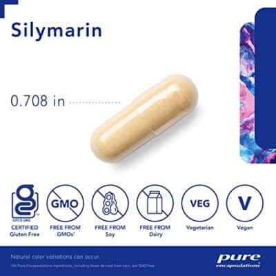 Pure Encapsulations Silymarin - 250 mg Milk Thistle Per Capsule - Liver Health Support - Antioxidants Supplement - Non-GMO & Vegan - 60 Capsules - Image 3