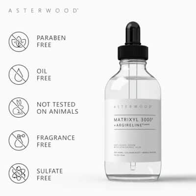 ASTERWOOD Matrixyl 3000 + Argireline Serum with Hyaluronic Acid - Anti-Aging and Anti-Wrinkle - Not Your Ordinary Peptides Serum For Face, 118ml/4 oz - Image 5