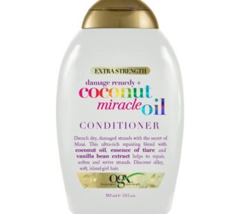 OGX Extra Strength Damage Remedy + Coconut Miracle Oil Conditioner for Dry, Frizzy or Coarse Hair, Hydrating & Flyaway Taming Conditioner, Paraben-Free, Sulfate-Free Surfactants, 13 fl oz