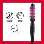 REVLON Silicone Bristle Heated Hair Styling Brush, Black, 1 inch barrel - Image 5