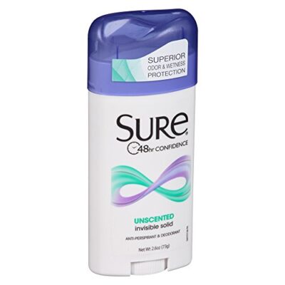 SURE, Antiperspirant Deodorant, Solid, Unscented, 2.6 Ounce (Pack of 6) - Image 3