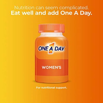 One A Day Women?s Multivitamin Gummies, Supplement with Vitamin A, Vitamin C, Vitamin D, Vitamin E and Zinc for Immune Health Support, Calcium & more, Orange, 230 count, Fruity - Image 2