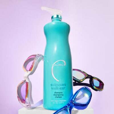 Malibu C Swimmers Wellness Shampoo - Chlorine Shampoo for Swimmers to Combat Dry, Brittle Hair - Restores Texture Affected by Pool Elements - Sulfate Free Hair Care (33.8 oz) - Image 4