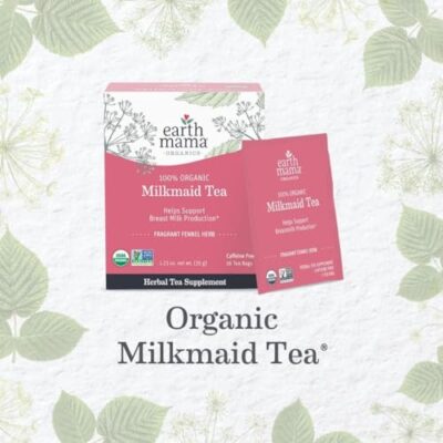 Earth Mama Organic Milkmaid? Tea | Lactation Support Herbal Tea Bags for Breastfeeding, Decaf Lactation Supplement for Increased Breast Milk Production, With Milk Thistle & Fenugreek (16 Count, 2-Pack) - Image 8