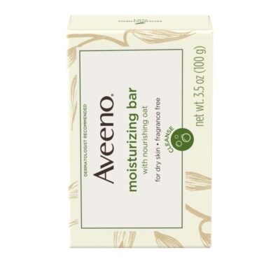 Aveeno Gentle Moisturizing Bar Facial Cleanser with Nourishing Oat for Dry Skin, Fragrance-free, Dye-Free, & Soap-Free, 3.5 oz (Pack of 2) - Image 6