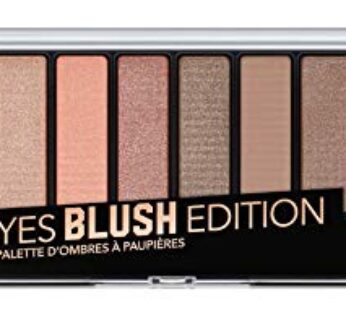 Rimmel London Magnif’Eyes Eyeshadow Palette, 12 Shades, Blendable Formula, Versatile, 002, Blush, 0.5oz