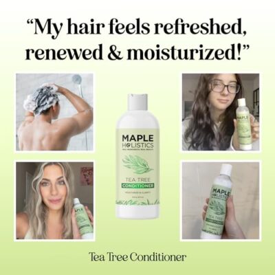 Tea Tree Conditioner for Dry Hair - Tea Tree Oil Conditioner for Oily Hair and Sulfate Free Conditioner for Dry Hair - Cleansing Conditioner and Tea Tree Dry Scalp Care with Tea Tree Oil for Hair - Image 6