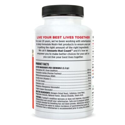 Nutri-Vet Hip & Joint Chewable Dog Supplements- Formulated with Glucosamine & Chondroitin for Dogs- 90 Count - Image 9