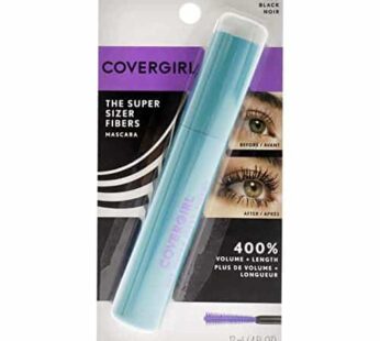 COVERGIRL Super Sizer Fibers Mascara, Black 805, 0.35 Ounce (Packaging May Vary) Volumizing Mascara with Brush