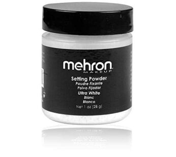 Mehron Makeup Setting Powder | Loose Powder Makeup | Loose Setting Powder Makeup 1 oz (28 g) (Ultra White)