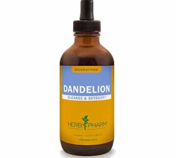 Herb Pharm Certified Organic Dandelion Liquid Extract for Cleansing and Detoxification, Alcohol-Free Glycerite, 4 Ounce