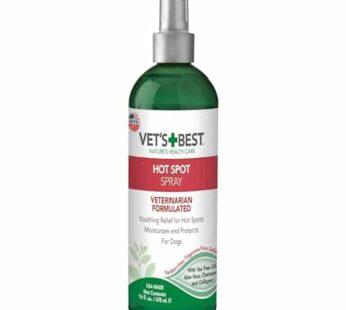 Vet?s Best Dog Hot Spot Itch Relief Spray | Relieves Dry Skin, Rash, Scratching, Licking, Itchy Skin, and Hot Spots | No-Sting and Alcohol Free | 16 Ounces