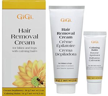 GiGi Hair Removal Cream with Calming Balm for Legs and Bikini Area