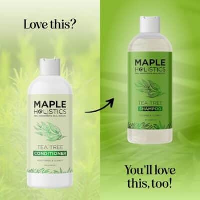 Tea Tree Conditioner for Dry Hair - Tea Tree Oil Conditioner for Oily Hair and Sulfate Free Conditioner for Dry Hair - Cleansing Conditioner and Tea Tree Dry Scalp Care with Tea Tree Oil for Hair - Image 5
