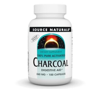 Source Naturals Charcoal – 100% Pure Activated, Digestive Aid – 100 Capsules