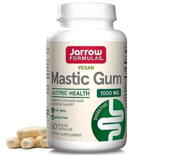 Jarrow Formulas Mastic Gum 1000 mg, Dietary Supplement for Gastrointestinal Health Support, 60 Veggie Capsules, 30 Day Supply