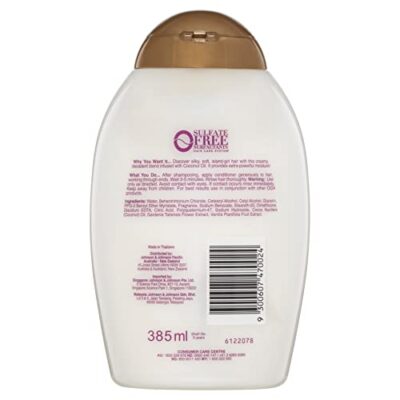 OGX Extra Strength Damage Remedy + Coconut Miracle Oil Conditioner for Dry, Frizzy or Coarse Hair, Hydrating & Flyaway Taming Conditioner, Paraben-Free, Sulfate-Free Surfactants, 13 fl oz - Image 4