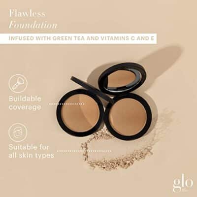 Glo Skin Beauty Pressed Base Powder Foundation Makeup (Chestnut Light) - Flawless Coverage for a Radiant Natural, Second-Skin Finish - Image 3