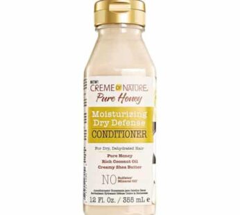 Coconut Oil & Shea Butter Conditioner by Creme of Nature,Dry Defense for Damaged Hair, Formula with Pure Honey, 12.07 Fl Oz