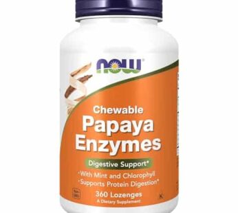 NOW Supplements, Papaya Enzyme with Mint and Chlorophyll, Digestive Support*, 360 Chewable Lozenges