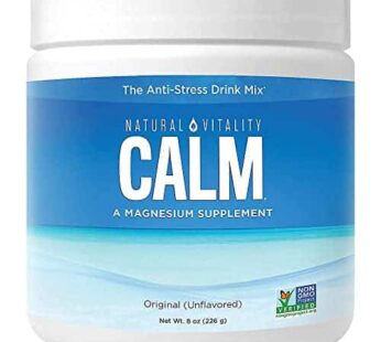 Natural Vitality Calm, Magnesium Citrate Supplement, Anti-Stress Drink Mix Powder, Unflavored – 8 Ounce (Packaging May Vary)
