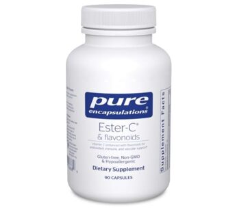 Pure Encapsulations Ester-C & Flavonoids – Vitamin C Supplement for Antioxidants – Immune & Vascular Support* with Calcium & Rutin – Gentle on Digestion – Vegan & Non-GMO – 90 Capsules