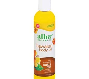 Alba Botanica Hawaiian Body Oil, Deep Moisturizing Kukui Nut, 8.5 Oz