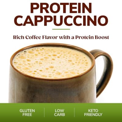 BariWise Protein Hot Drink Cappuccino Mix, Original, Low Sugar, Gluten Free, Keto Friendly & Low Carb (7ct) - Image 3