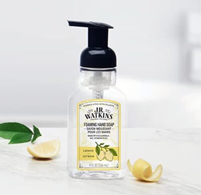 J.R. Watkins Foaming Hand Soap Pump with Dispenser, Moisturizing All Natural Hand Soap Foam, Alcohol-Free Hand Wash, Cruelty-Free, USA Made, Use as Kitchen or Bathroom Soap, Lemon, 9 fl oz, 6 Pack - Image 5