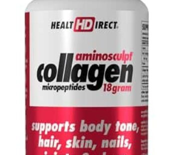 HEALTH DIRECT AminoSculpt Sugar-Free Collagen Supplement – High Potency Medical-Grade Protein for Hair, Skin, Nails & Joints, Grass-Fed, Non-GMO, Liquid Collagen – Tart Cherry – 30 Fl Oz