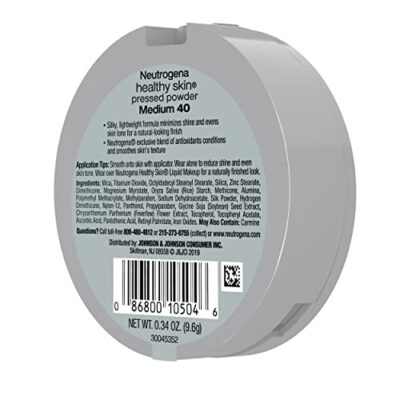 Neutrogena Healthy Skin Pressed Makeup Powder Compact with Antioxidants & Pro Vitamin B5, Evens Skin Tone, Minimizes Shine & Conditions Skin, Medium 40,.34 oz (Pack of 2) - Image 14