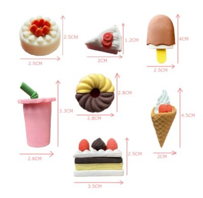 30 PCs Joanna Reid Collectible Set of Adorable Puzzle Sweet Dessert Food Cake Erasers for Kids - No Duplicates - Puzzle Toys Best for Party Favors-Treasure Box Items for Classroom - Image 5