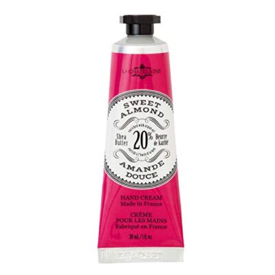 La Chatelaine 20% Shea Butter Hand Cream Travel Size, Organic Argan Oil, Moisturizing, Nourishing, Repairing, Extra-Rich Hand Lotion, Made in France, Paraben Free, 1 oz / 30ml (Sweet Almond)
