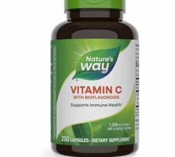 Nature’s Way Vitamin C with Bioflavonoids, Immune Support*, 1000 mg per serving, 250 Capsules