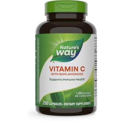 Nature's Way Vitamin C with Bioflavonoids, Immune Support*, 1000 mg per serving, 250 Capsules