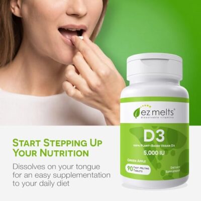 EZ Melts Dissolvable Vitamin D3 5,000 IU, Sugar-Free, 3-Month Supply - Image 7