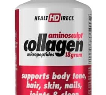 HEALTH DIRECT AminoSculpt Sugar-Free Collagen Supplement – High Potency Medical-Grade Protein for Hair, Skin, Nails & Joints, Grass-Fed, Non-GMO, Liquid Collagen – Tart Cherry – 15 Fl Oz