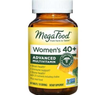 MegaFood Women’s 40+ Advanced Multivitamin for Women – Dr Formulated – Vitamin B, Vitamin D3, Vitamin K2 & Choline – Energy Metabolism; Brain Health & Bone Health – Vegetarian – 60 Tabs (30 servings)