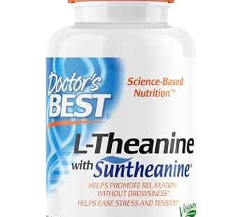 Doctor’s Best L-Theanine Contains Suntheanine, Helps Reduce Stress & Sleep, Non-GMO, Gluten Free, Vegan, 150 mg (DRB-00197), 90 Count