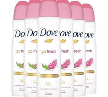 Dove Go Fresh Pomegranate & Lemon Verbena Deodorant Spray 150 ml / 5 oz (6-Pack)