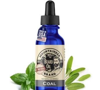 Mountaineer Brand Beard Oil – WV Coal Scent – 100% Natural Conditioner and Softener For Men – Hydrates and Moisturizes for Beard Growth – Treats Dry Itchy Beards – 2oz