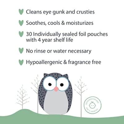 Natural Essentials Lil' Peepers Baby Eye Wipes and Eyelid Cleanser, Rinse-Free Pediatrician Recommended Hypoallergenic Soft Eyelid Wipes for Babies, Kids and Adults, (30 Count) - Image 4