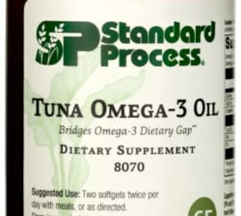 Standard Process Tuna Omega-3 Oil EPA and DHA – Whole Food Support, Brain Health and Brain Support, Eye Health, Skin Health and Hair Health with Tuna Oil – Gluten Free – 120 Softgels