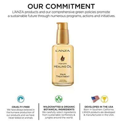 L'ANZA Keratin Healing Hair Oil Treatment, Keratin Hair Treatment, Hair Oil For Damaged Hair, Revives & Nourishes, Sulfate Free Healing Oil for Hair with Phyto IV Complex, Cruelty Free Hair Care - Image 6