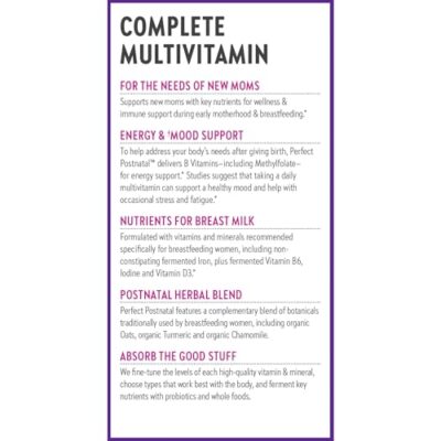 New Chapter, Postnatal Vitamins Lactation Supplement, Complete Multivitamin with Fermented Vitamin D3 + B Vitamins, Made with Organic Vegetables & Herbs, Non-GMO Ingredients, 96 Count - Image 9