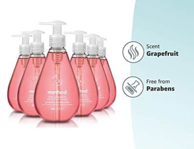 Method Gel Hand Soap, Pink Grapefruit, Biodegradable Formula, 12 Fl Oz (Pack of 6) - Image 9