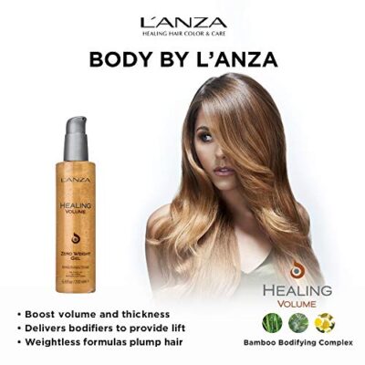 L'ANZA Healing Volume Zero Weight Gel, Extra Hold Hair Gel Dramatically Boosts Shine, Volume, and Thickness of Fine Flat Hair, And Styling Gel For Edge Control, Braiding & Hair Styling (6.8 Fl Oz) - Image 6