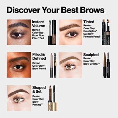 Revlon Eyebrow Gel & Pencil, ColorStay Brow Fantasy 2-in-1 Eye Makeup, Longwearing with Precision Tip, 105 Brunette, 0.04 Oz - Image 7