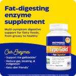Enzymedica Lypo Gold, Digestive Enzymes for Fat Digestion, Offers Fast Acting Gas & Bloating Relief, 60 Count - Image 3